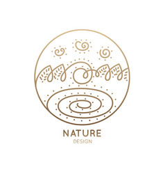 Logo circle nature Royalty Free Vector Image - VectorStock