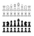 Chess pieces set Royalty Free Vector Image - VectorStock