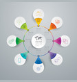 infographics design with 8 options vector image