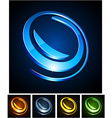 3d round emblems vector image vector image