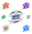 bestseller star label vector image