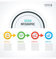 business timeline infographics with 4 circles vector image vector image