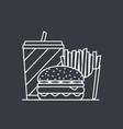 fast food line icon vector image
