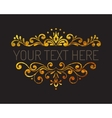 hand drawn gold textured decorative border vector image