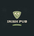 classic retro styled label for irish pub vector image