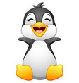 cute baby penguin posing isolated on white vector image