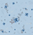 seamless pattern with floral watercolor style vector image vector image