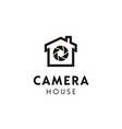 shutter lens camera house photo photography logo vector image