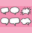 speech bubble chat icon sticker collection vector image vector image