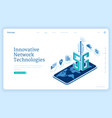 5g network technologies isometric landing page vector image