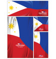 abstract philippines flag background vector image