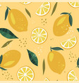 abstract seamless patterns with lemon vector image vector image