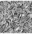 cartoon hand-drawn doodles mexican cuisine vector image vector image