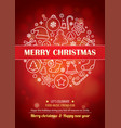 merry christmas party for flyer brochure design vector image