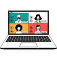 online video call vector image vector image