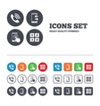 phone icons call center support symbol vector image
