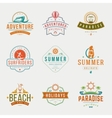 summer holidays typography labels or badges vector image