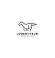 running horse logo vector image