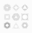 starburst hipster logo line art vector image
