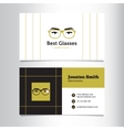 business card template with glass store vector image