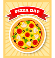 vegetarian pizza day vector image vector image