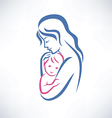 mother and son symbol vector image vector image