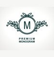 premium monogram template for your emblems logos vector image vector image