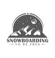 vintage snowboarding label vector image vector image