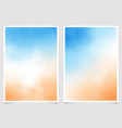 blue sky and sand beach abstract watercolor vector image vector image