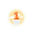 top achievement winner medal success concept vector image vector image