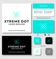 x dot logo vector image vector image