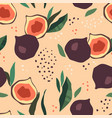 abstract seamless patterns with exotic fruits vector image vector image