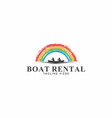 boat rental vector image