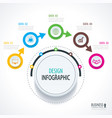 business timeline infographics with 5 circles vector image vector image