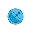 parabolic satellite dish in circle concept vector image