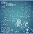 business elements hand-drawn vector image