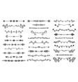 collection of hand drawn borders in sketch vector image