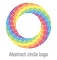 round circle with rainbow colors vector image
