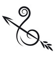 simple black and white sketch horoscope sign vector image