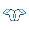 american football chest protection icon vector image