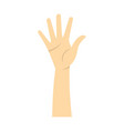hand showing five fingers icon flat style vector image
