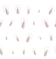 light bulb doodle seamless pattern on white vector image