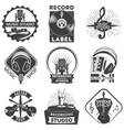 music shop label set vector image