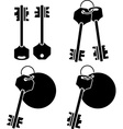 set of keys fourth variant vector image vector image