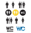 wc symbols toilet icon male and female sign vector image