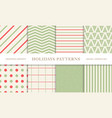 winter holidays seamless patterns vector image