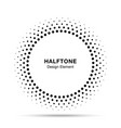 halftone circle frame dots logo emblem vector image