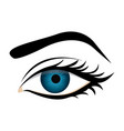 color silhouette with female eye and eyebrow vector image