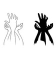 holding hands vector image vector image