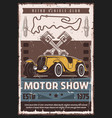 motor show auto race vintage cars vector image